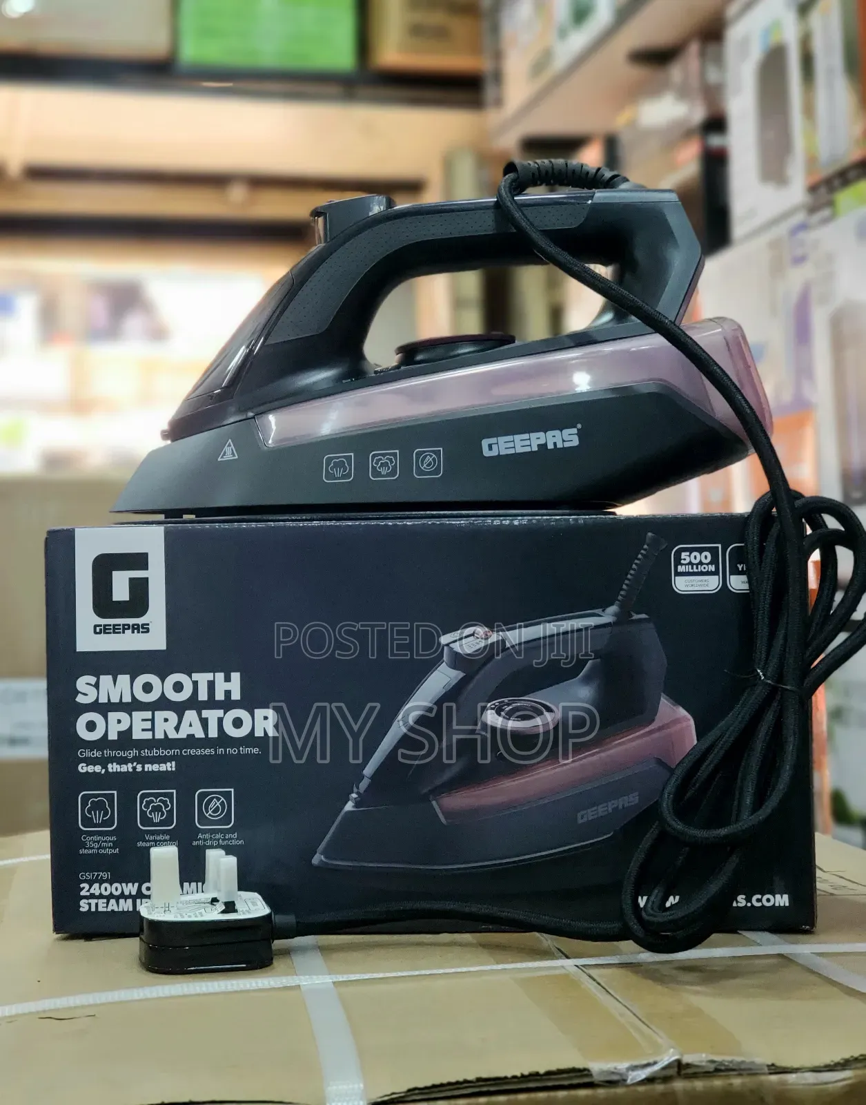 High Quality Geepas Steam Iron - With a Ceramic Soleplate