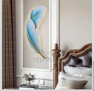 Modern Feather Wall Art Led Light
