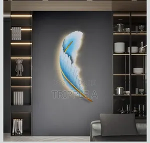 Modern Feather Wall Art Led Light
