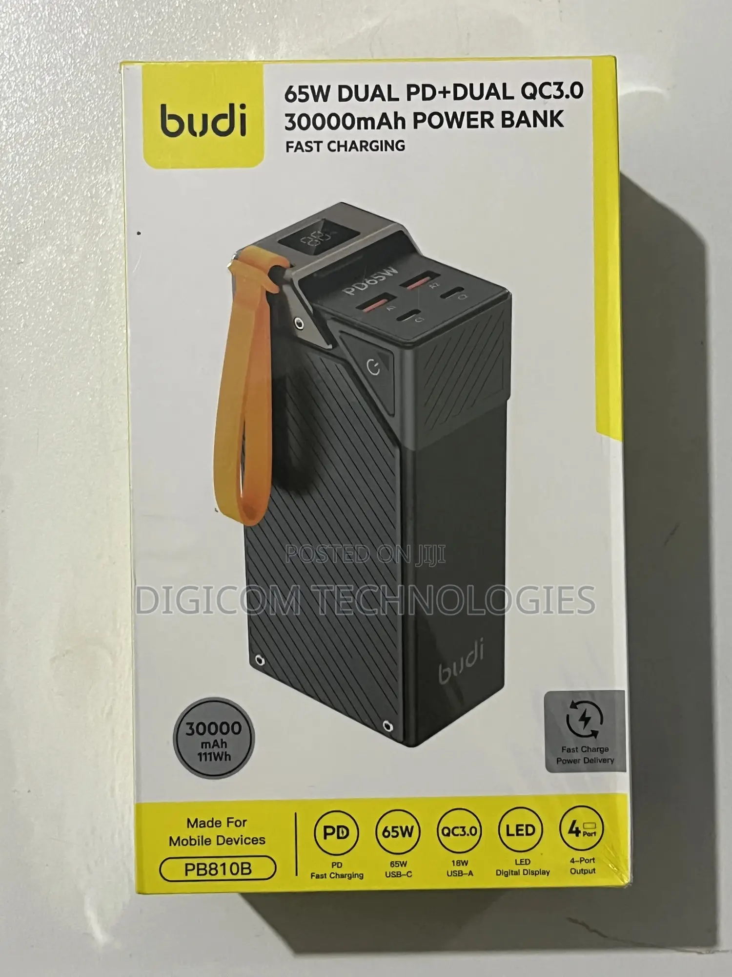 Budi 65w Powerbank 30,000 Mah for Phone and Laptop