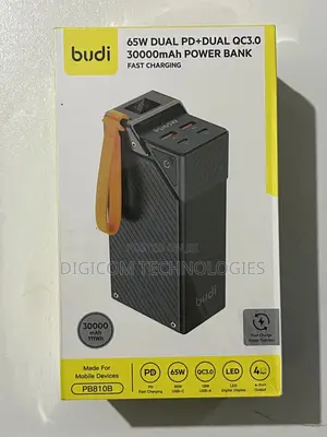 Budi 65w Powerbank 30,000 Mah for Phone and Laptop