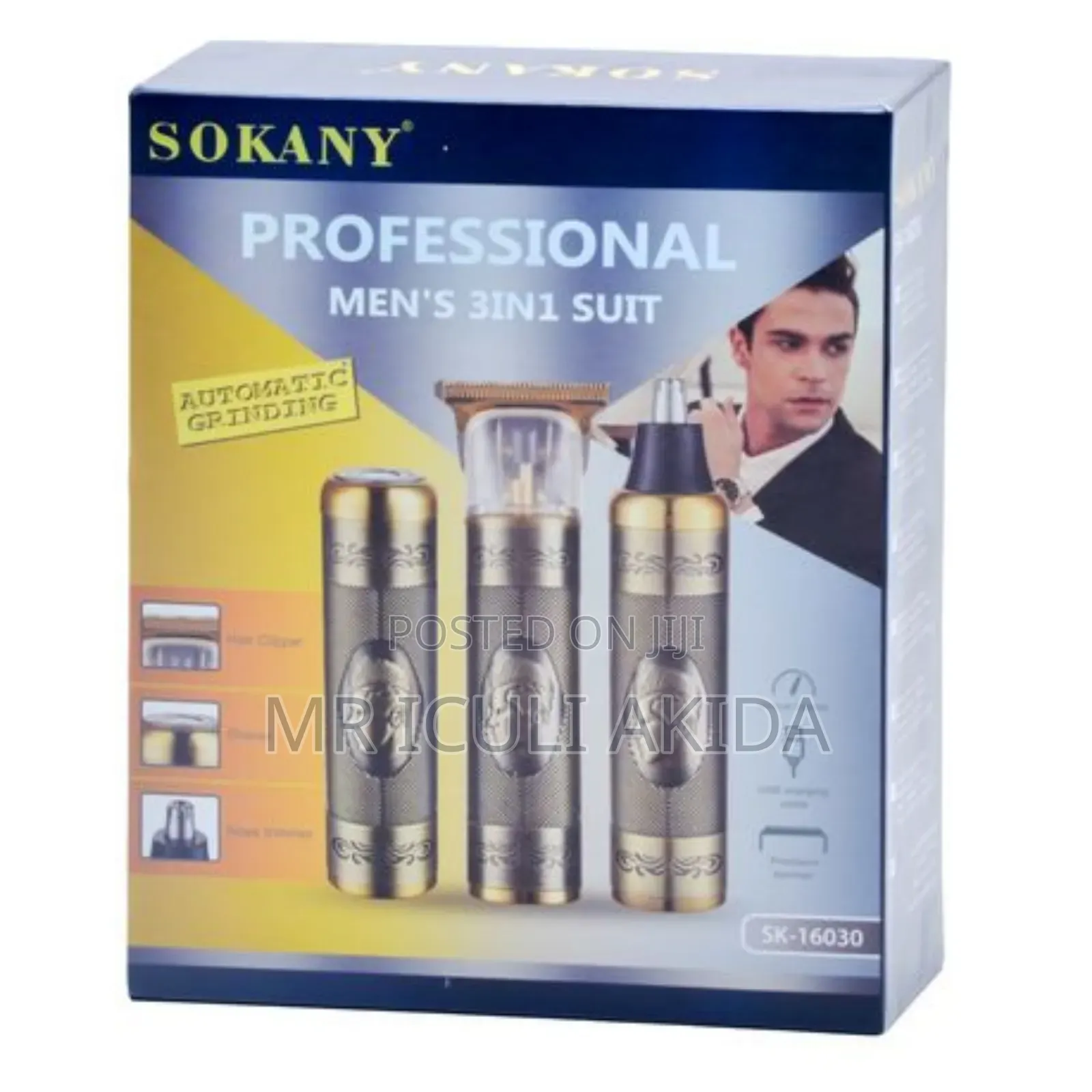 Sokany - Usb 3-in-1 Mens Professional Beard Hair Trimming Set