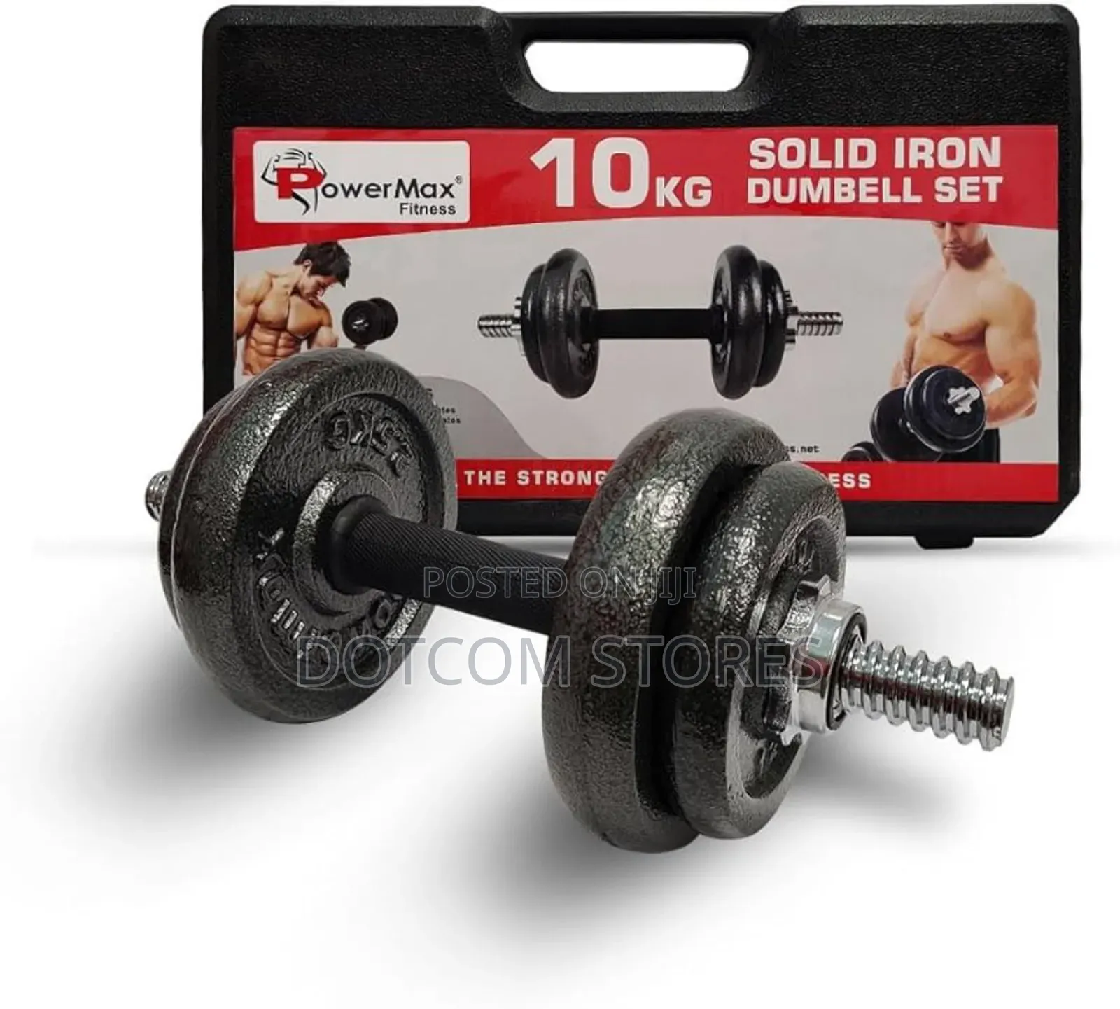 Powermax Fitness PDS-10 Adjustable Iron Dumbbell Set,