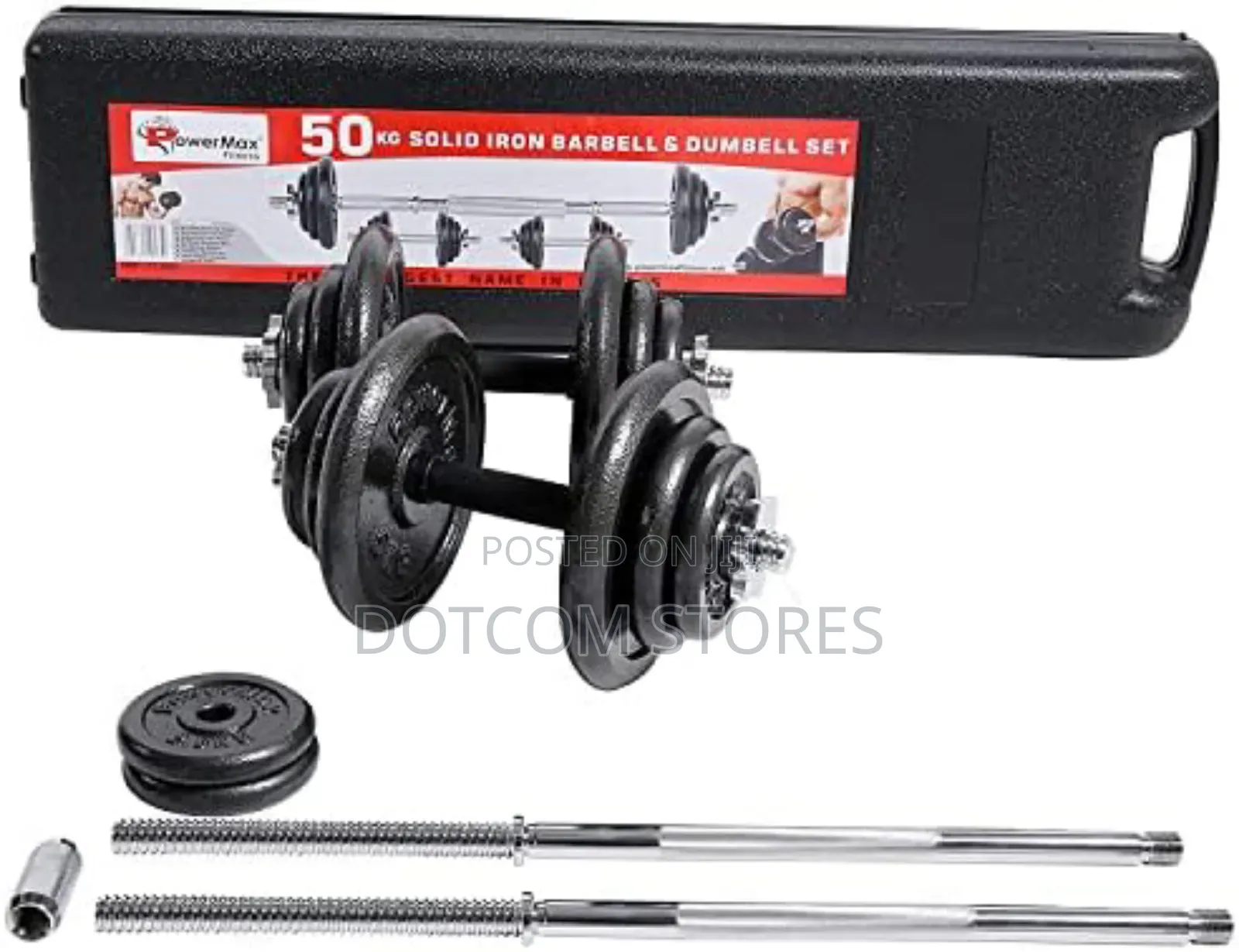 Powermax Fitness Adjustable 50kg Dumbbell Set,