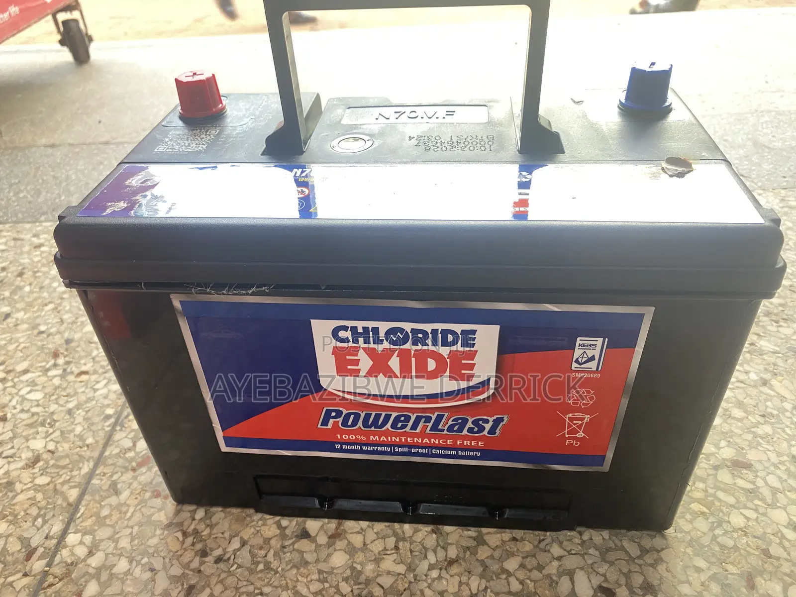 N70 Battery Powerlast Chloride Exide