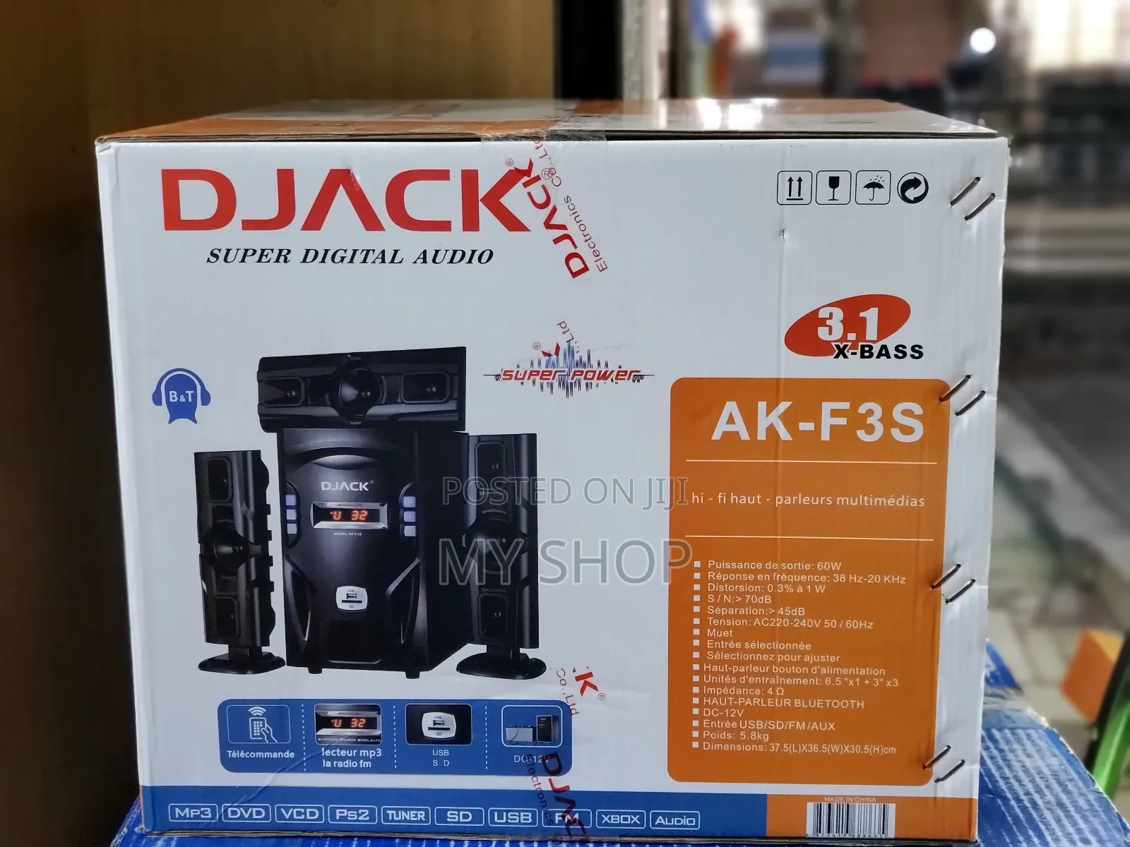 3.1 Home Theater System Subwoofer Speaker With Remote Extra Bass