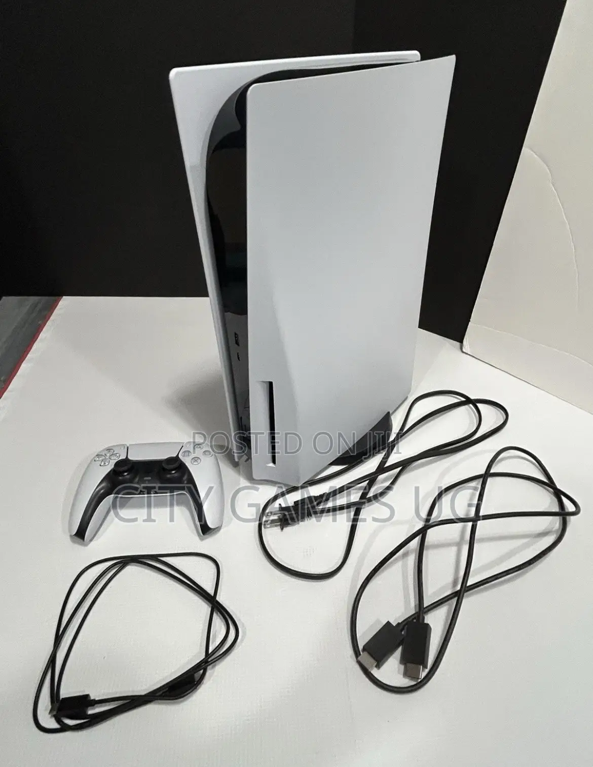 Used Sony Playstation 5 Console-Controller, Stand, Cables Included