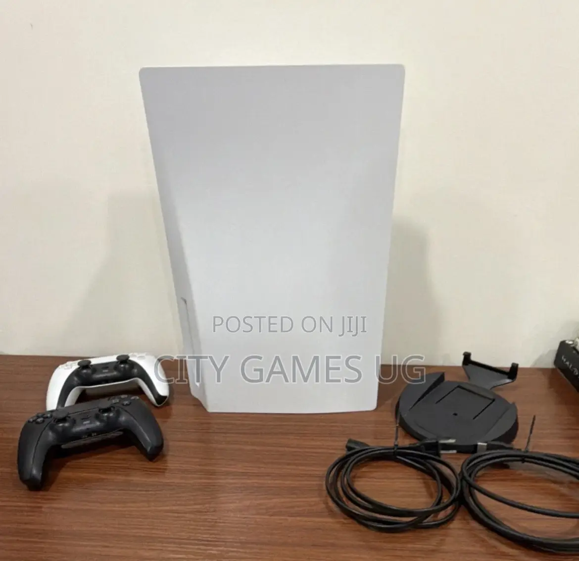 Sony Playstation 5 Disk Console With Two Controllers, Cables Stand