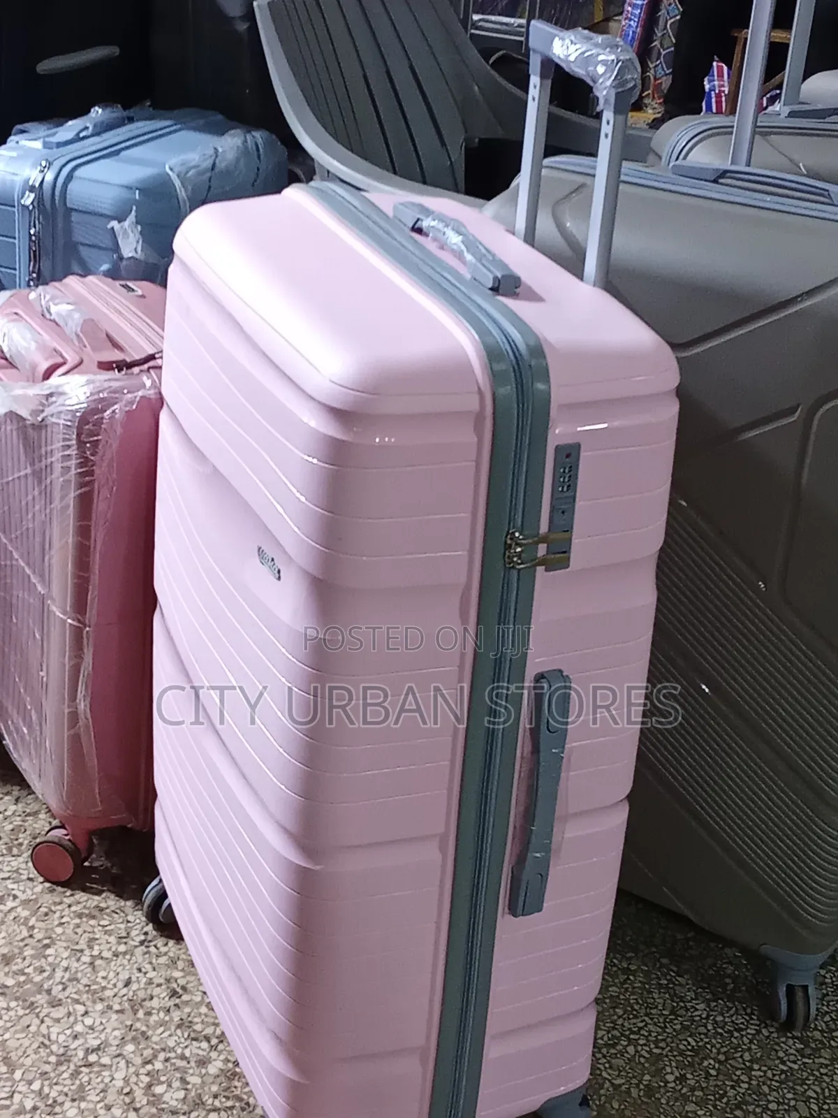 Plastic Rubber Large Suitcase
