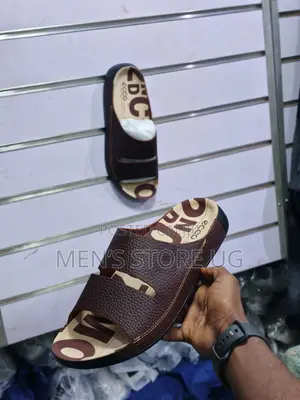 Ecco Strap Premium Classic Leather Rubber Sole Sandals