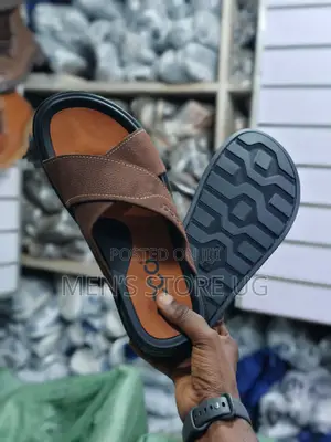 Ecco Cross Line Premium Classic Leather Rubber Sole Sandals