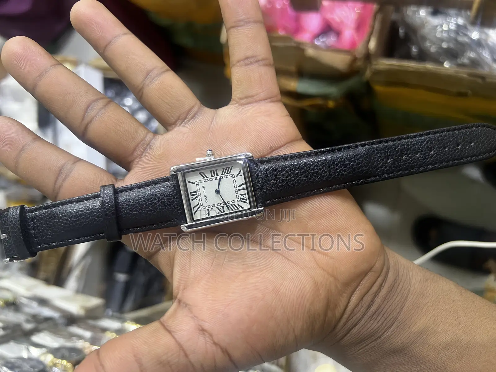 Unisex Leather Cartier Watch