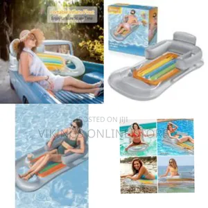 59in Water Hammock With Handrail Casual Inflatable Pool Float Raft