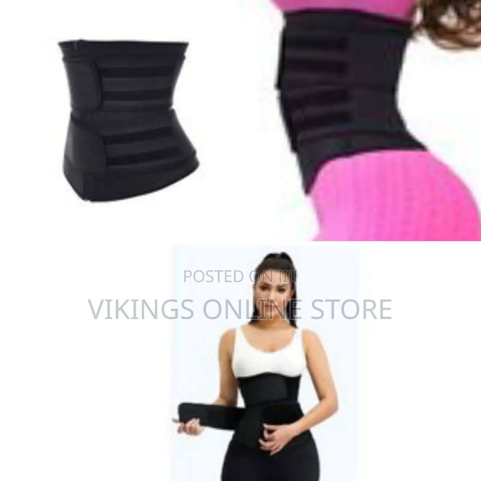 Slimming Sweat Waist Trainer Corset for Women Trimmer Belts-Black