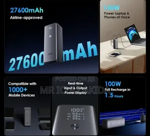 Original Oraimo Power Jet 130 27600mah 130w Heavy-Duty Power Bank