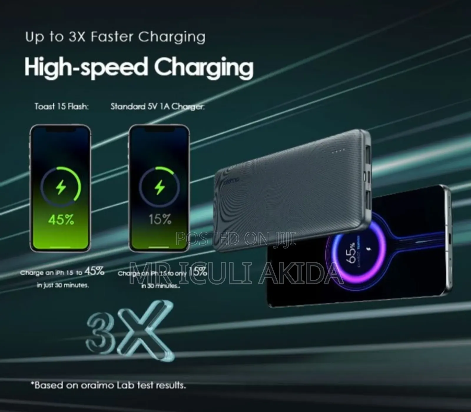 Original Oraimo Toast 15 Flash 10000mah Super Fast Charging Power Bank