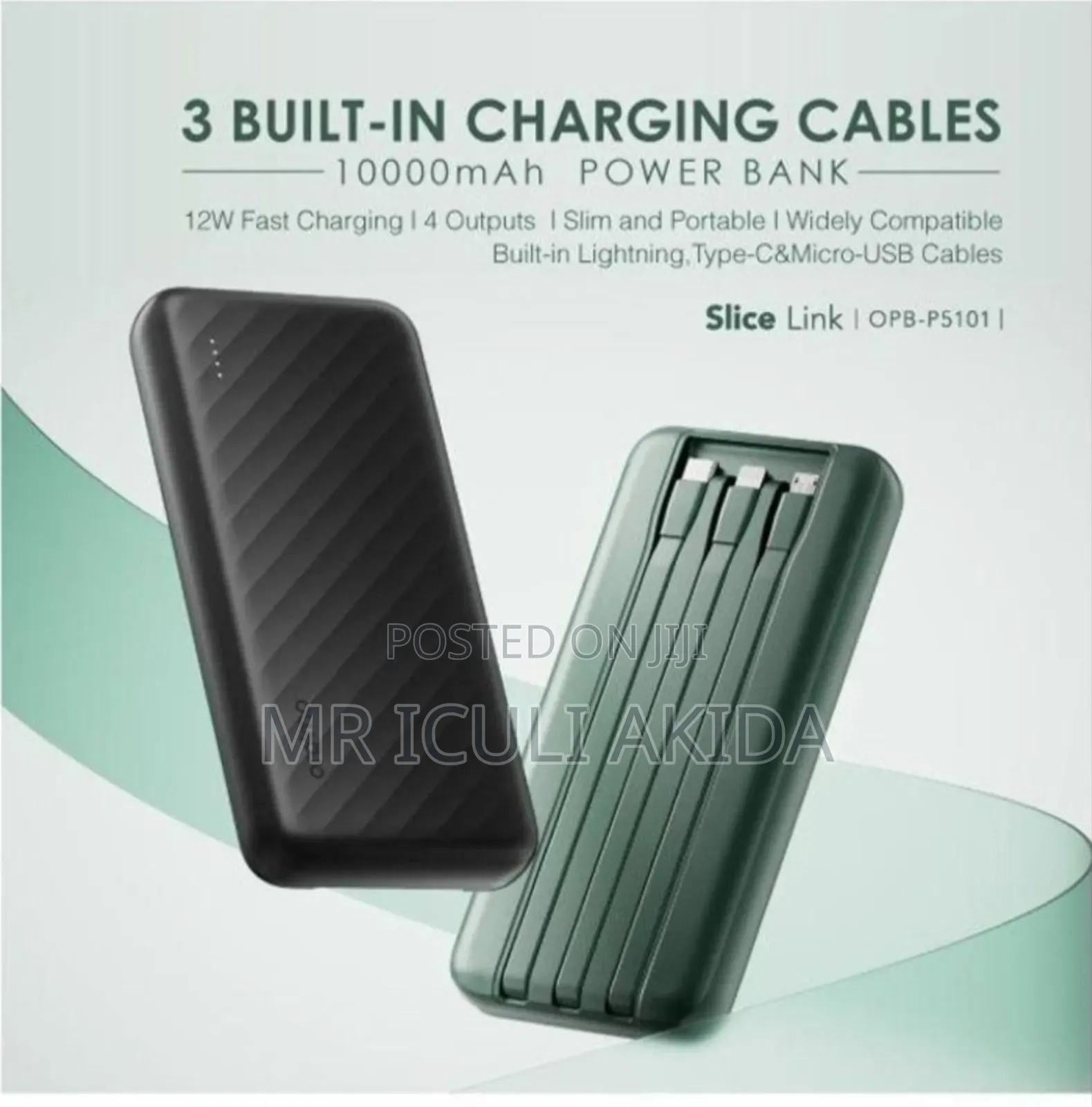 Original Oraimo Slice Link 10000mah 12w Super Fast Charging Power Bank