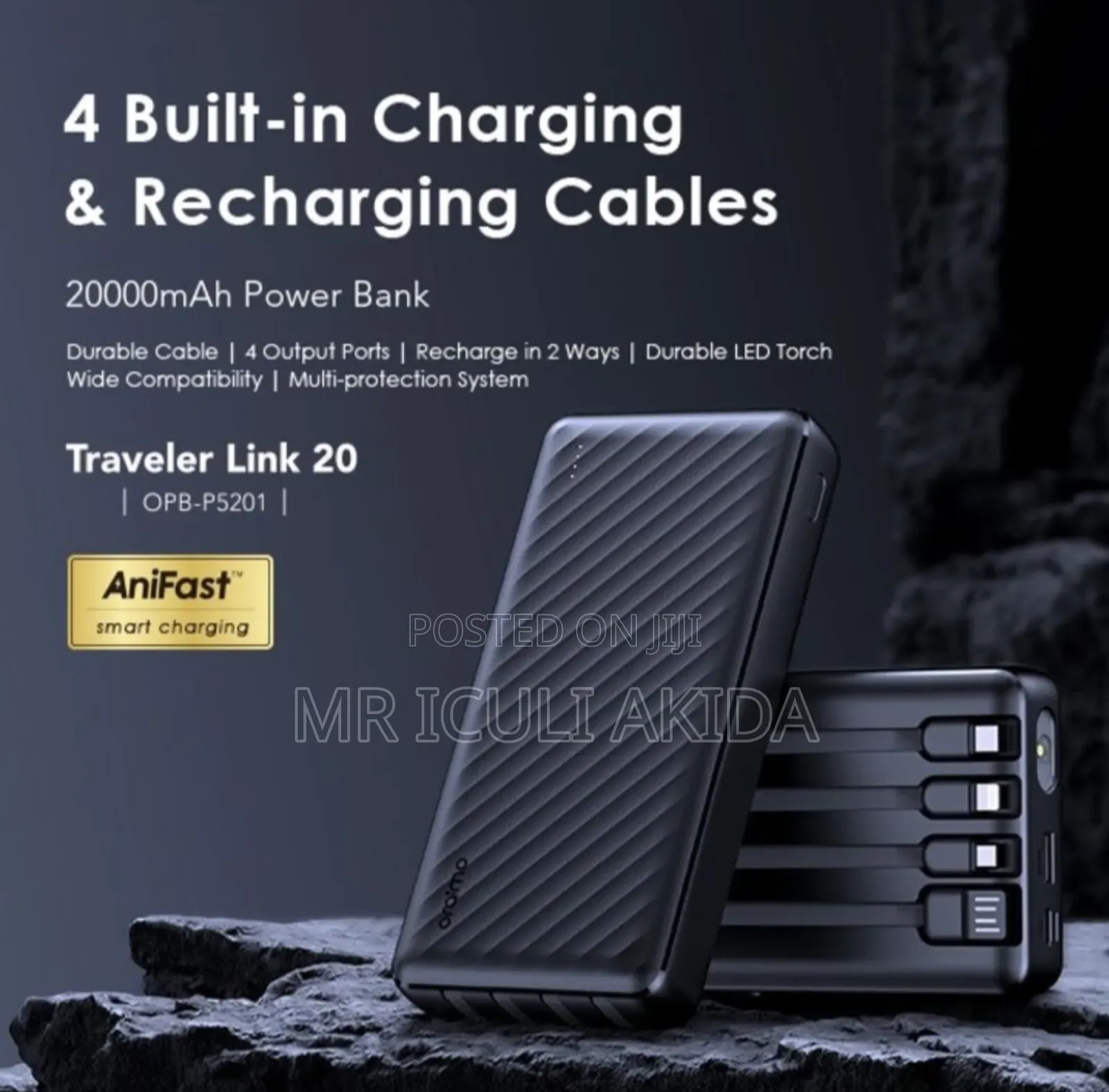 Original Oraimo Travellers Link 20 20000mah 12w Super Fast Power Bank