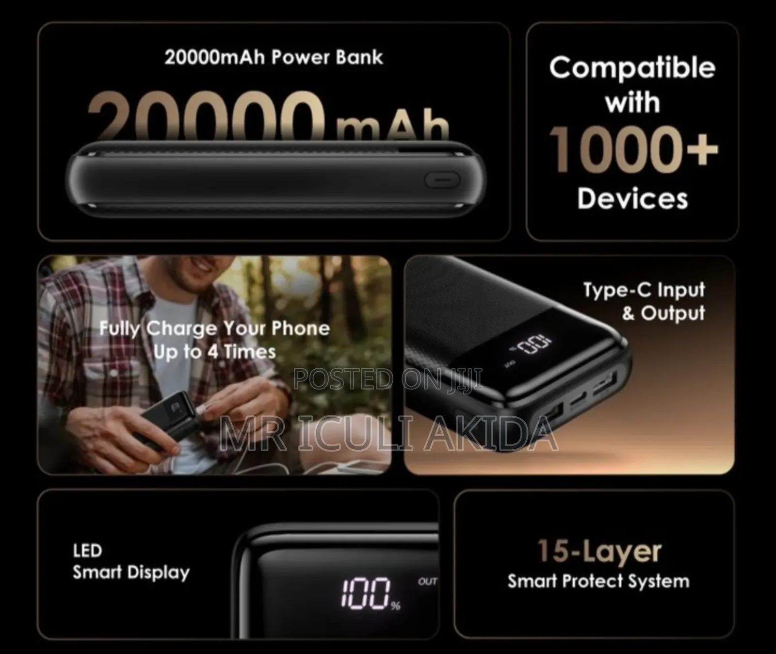 Original Oraimo Travellers 12bytes 20000mah Power Bank