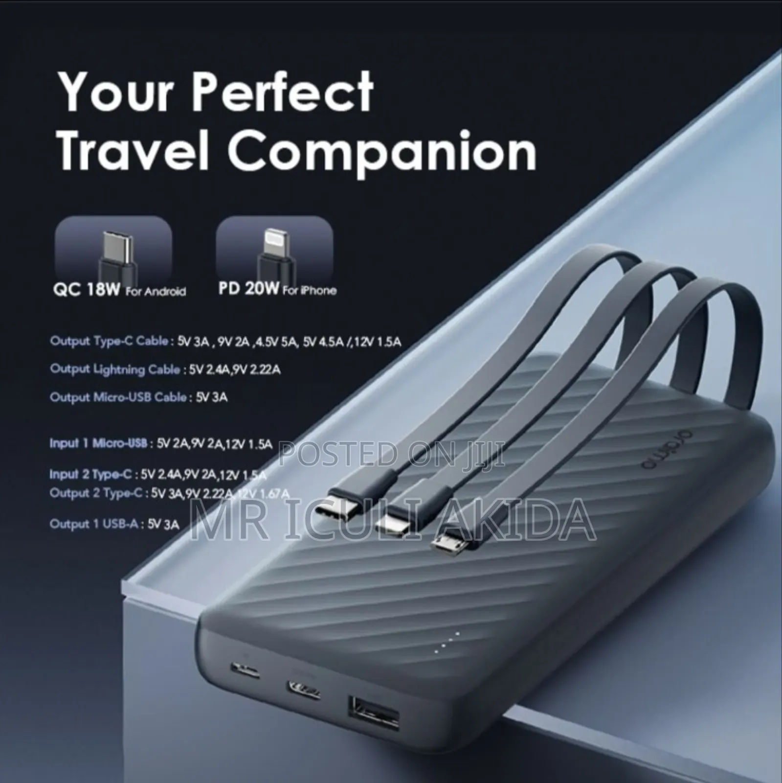 Original Oraimo Slice Link Pro 10000mah 22.5w Power Bank
