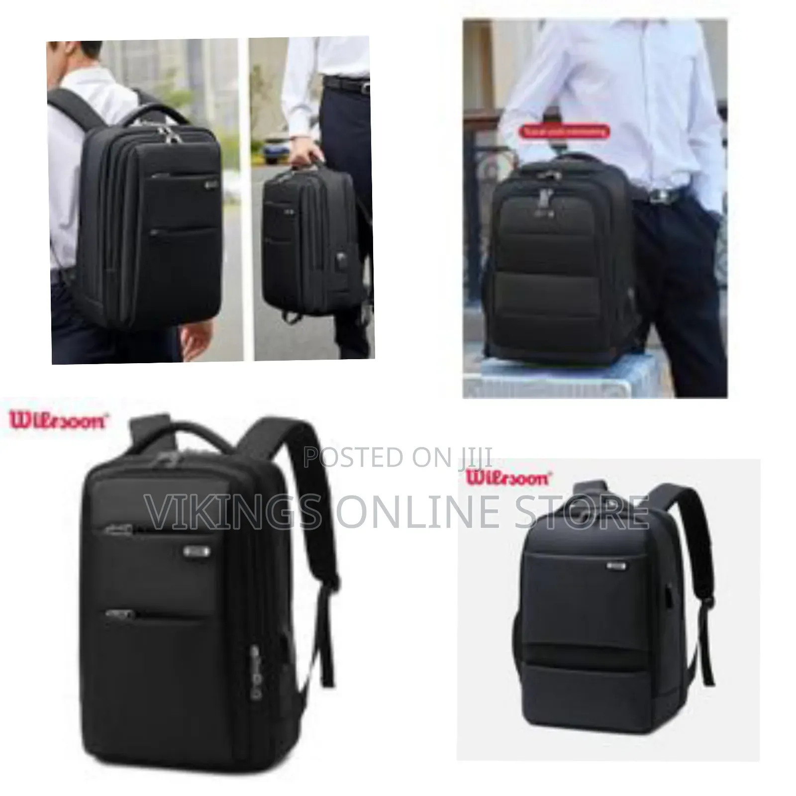 Wiersoon Backpack Laptop Waterproof 15.6 Inch Daily Work Business