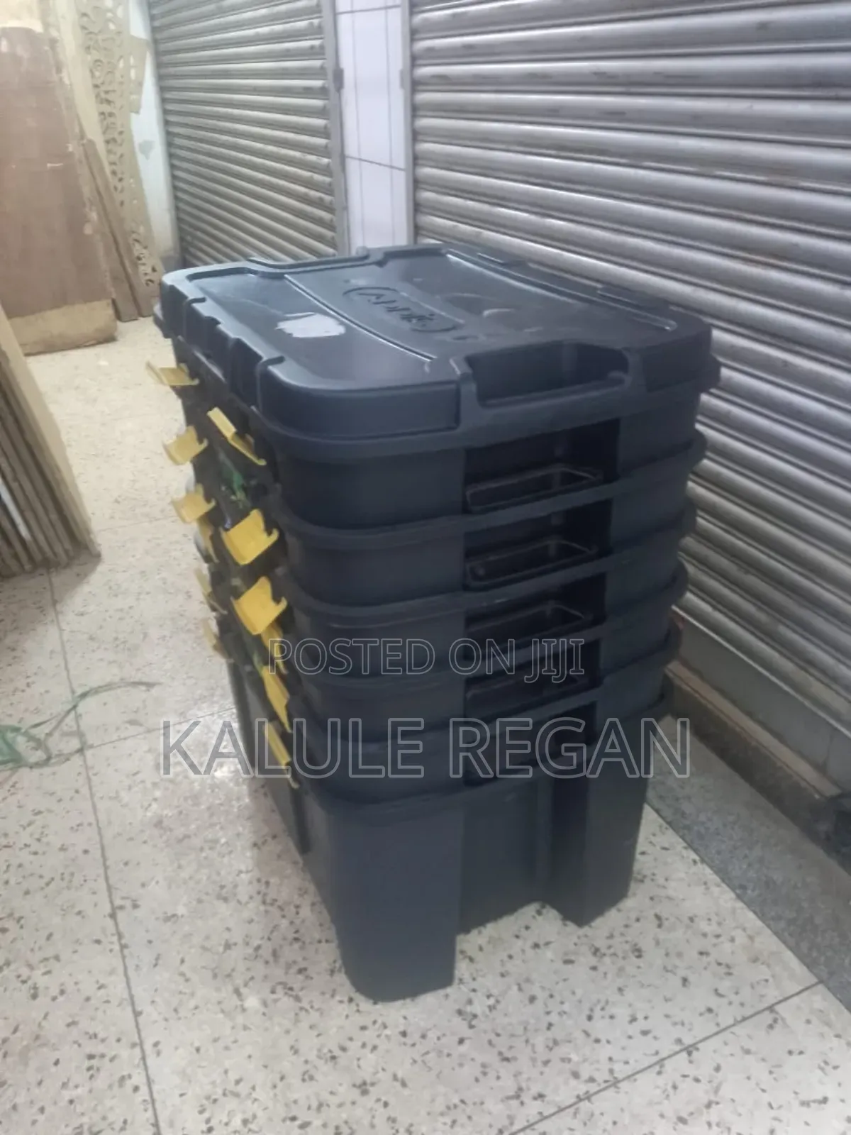 Plastic Black Storage Boxes Heavy-Duty 1pc Black Storage Boxeavy 1pc