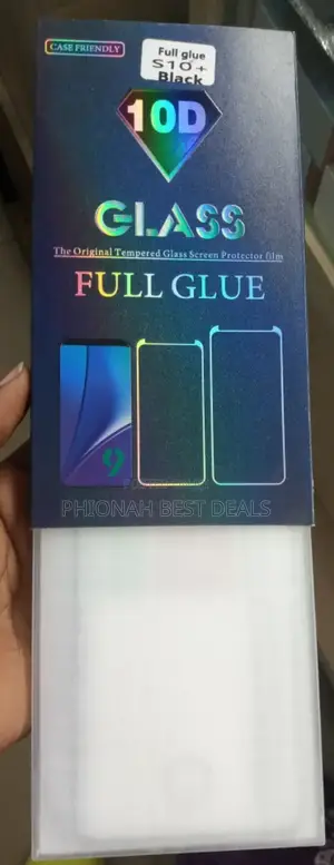 10d Full Glue S10+ Black Samsung