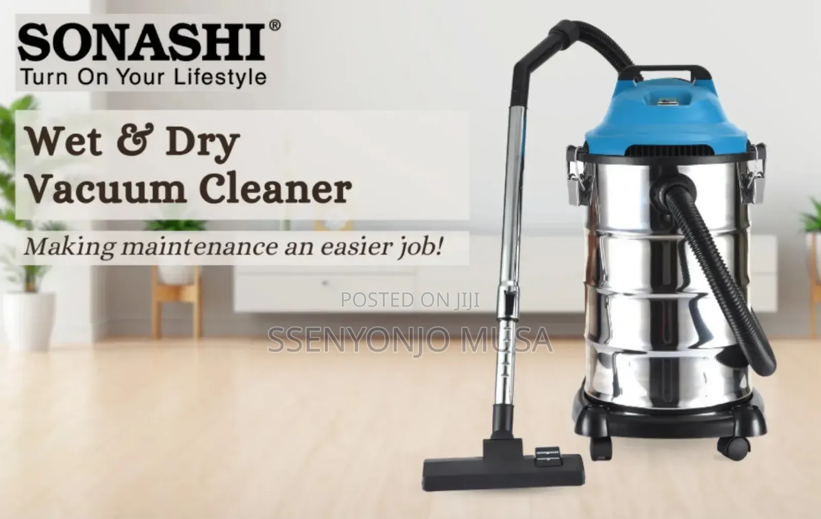 Sonashi 30l Wet Dry Vacuum Cleaner 1600w – Strong Suction, Blow