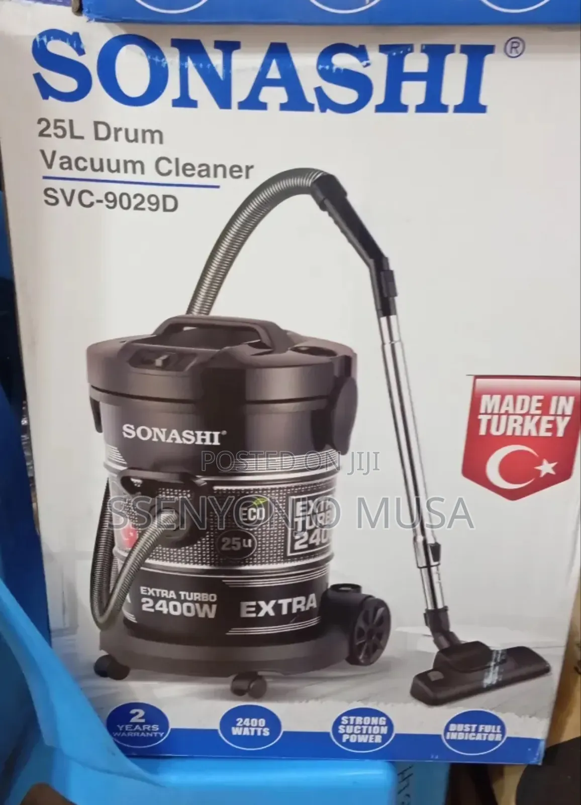 Sonashi 25l Drum Vacuum Cleaner – 2400w Strong Suction, Multi-stage.