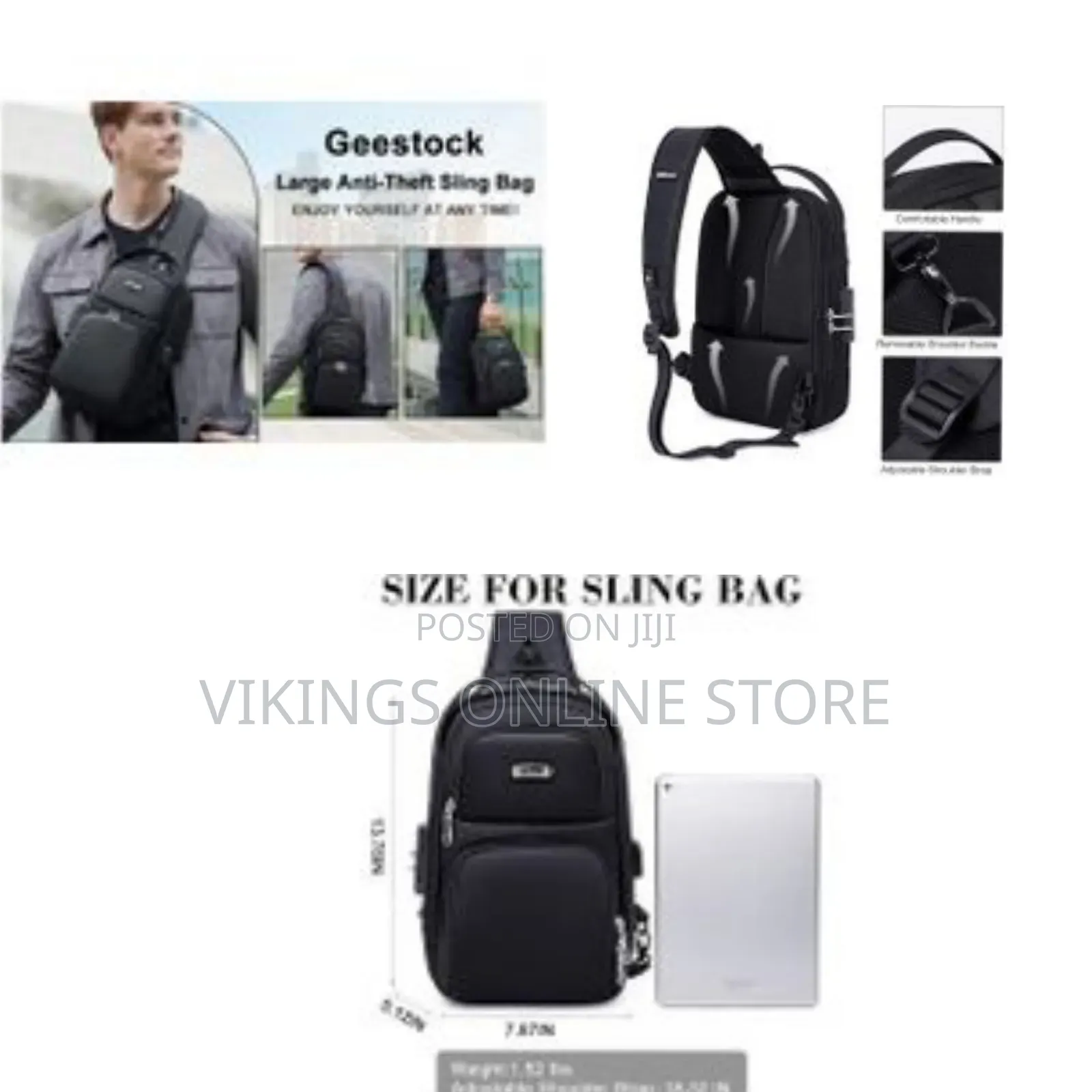 Anti Theft Bag for Men Women, Sling Bag, Man Bags for Men Cross Body