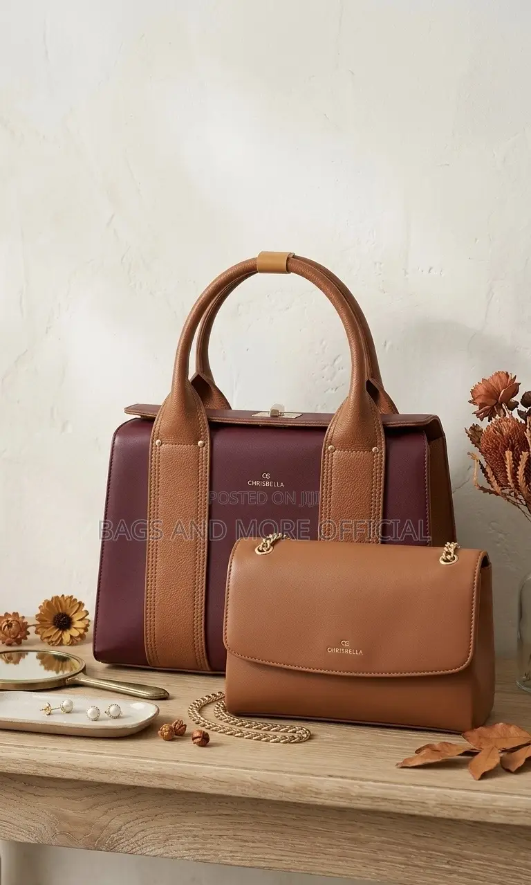 Original Chrisbella 2-in-1 Handbag Set - Navy Light Blue