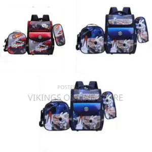 Cartoon Pattern Students Shoulder Backpack Set of 3 Piece Kids School