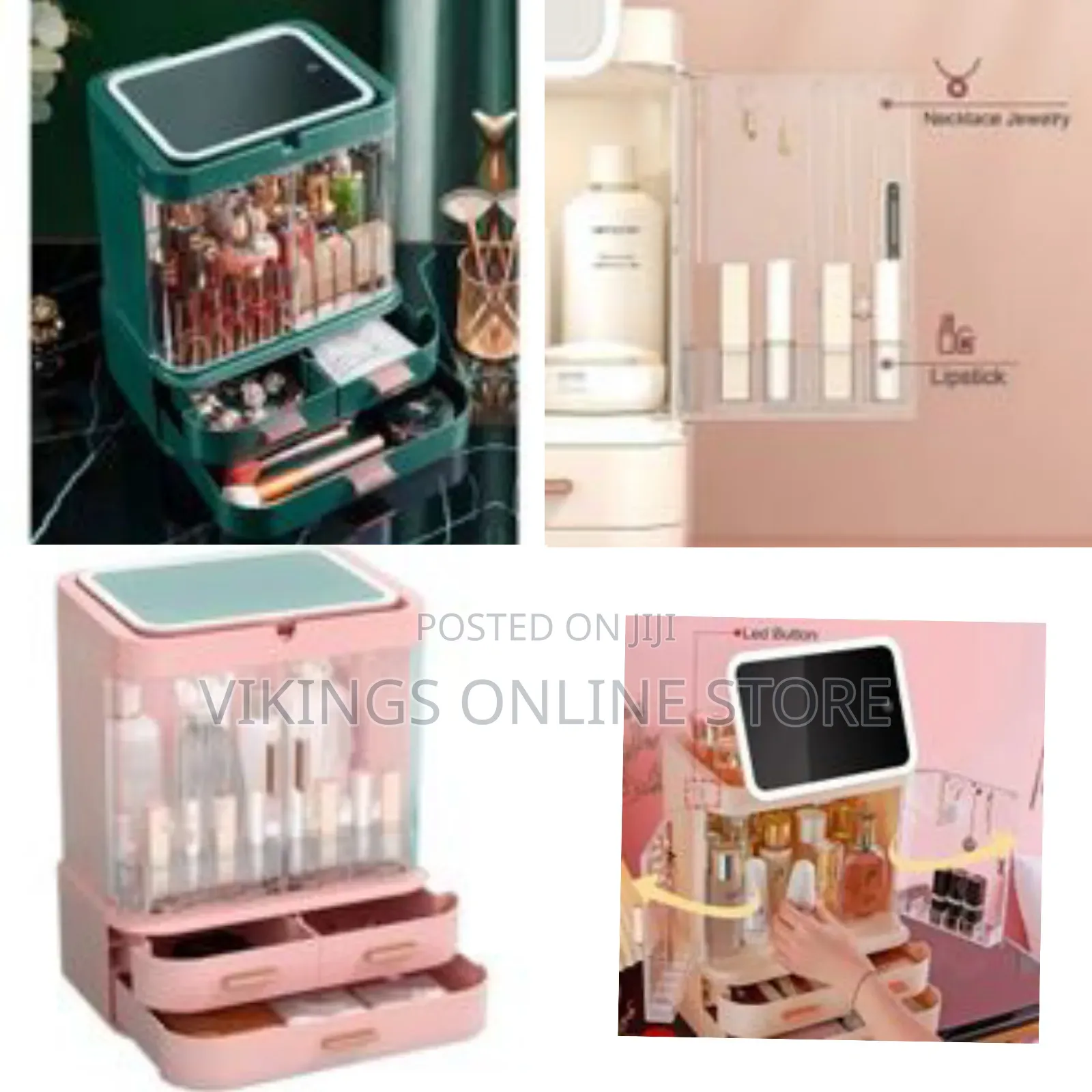 Dust-Proof Drawer Makeup Skincare Organizer Plastic Cosmetics Storage