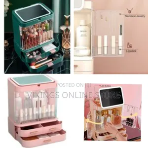 Dust-Proof Drawer Makeup Skincare Organizer Plastic Cosmetics Storage