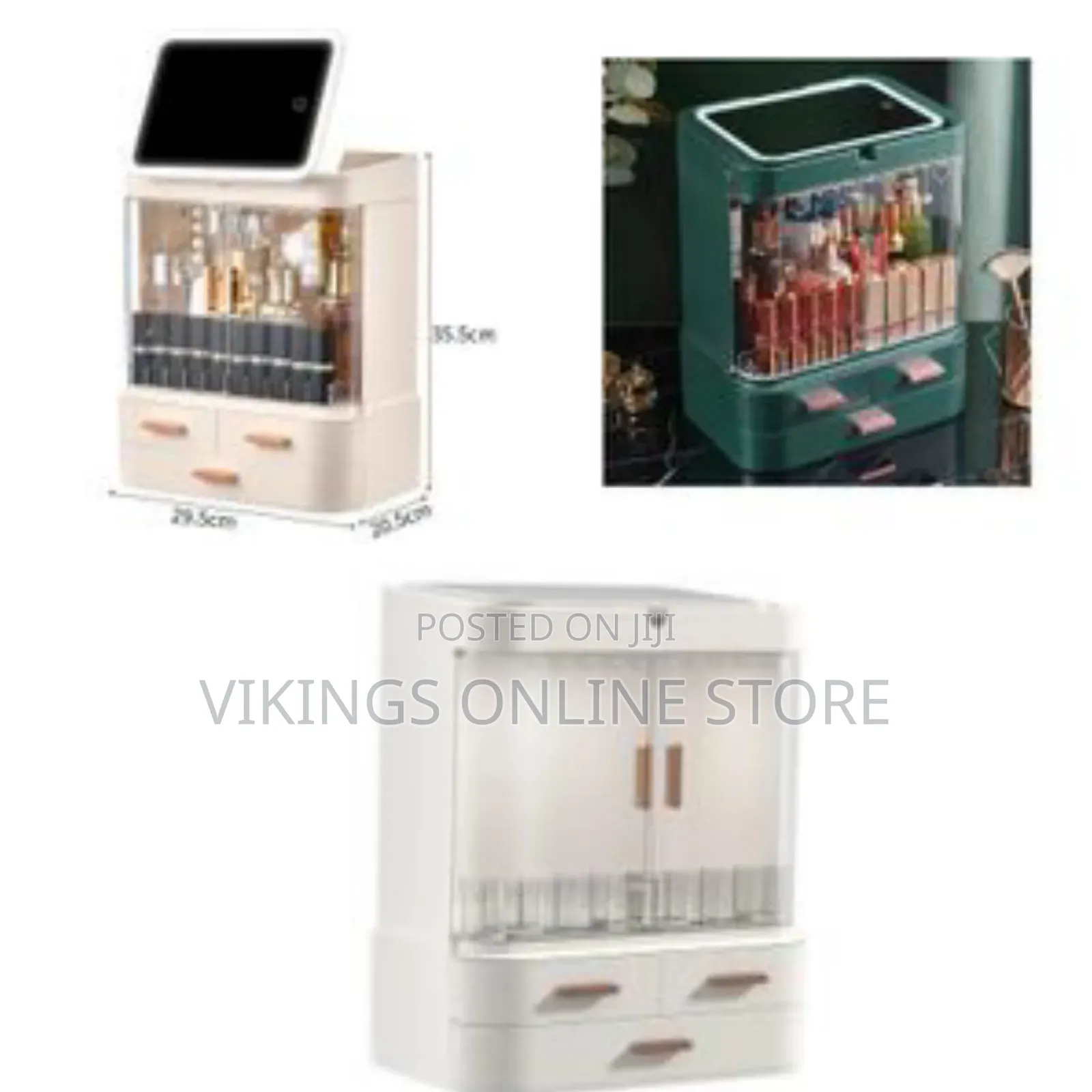 Dust-Proof Drawer Makeup Skincare Organizer Plastic Cosmetics Storage