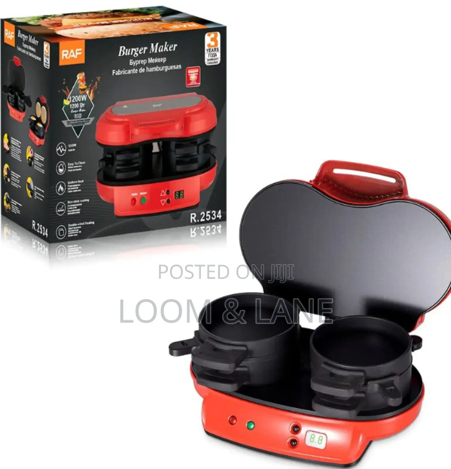 Raf Double Burger Maker (Model R.2534
