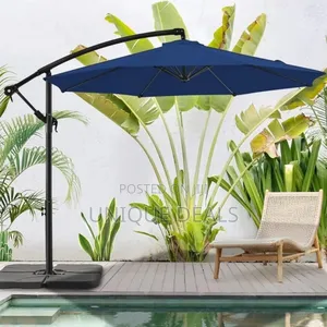 Patio Umbrella With Led Lights Outdoor Cantilever