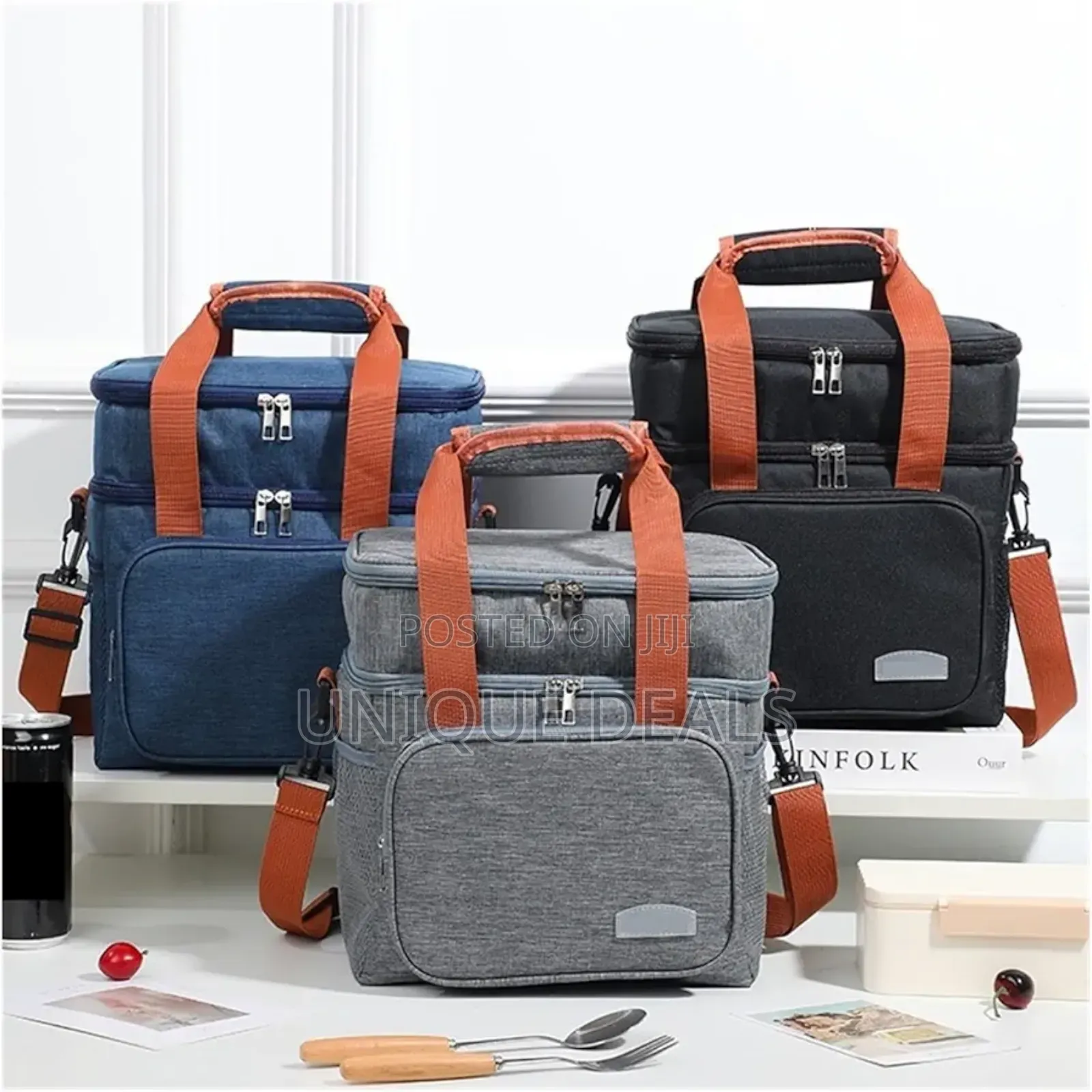 Picnic Bag Organizer Double-Layer Lunch Bag