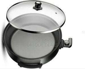 Non-Stick Electric Pizza Frying Pan Skillets Cooking Pot -1500watts