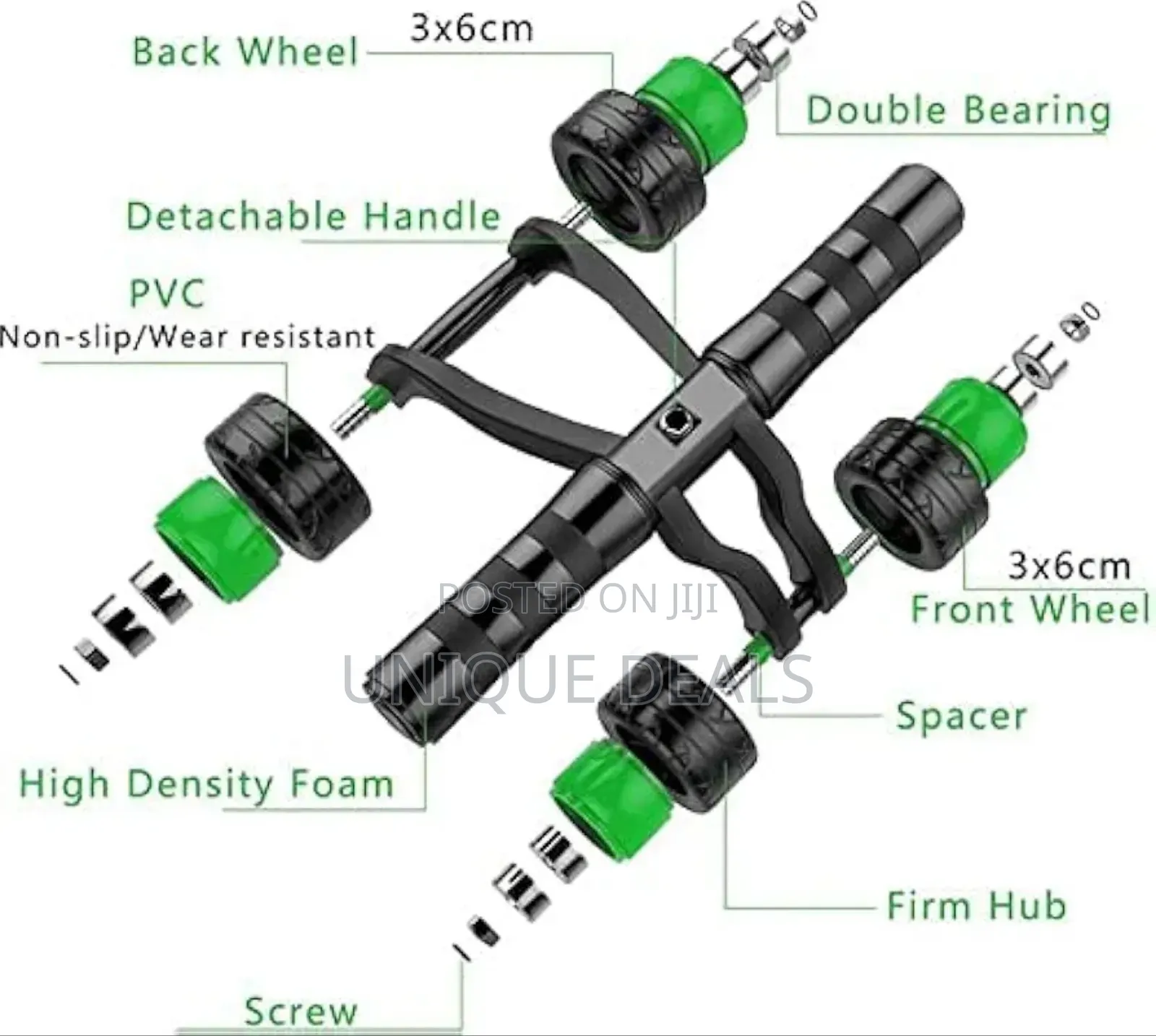 4 Wheel Upgraded Ab Wheel Roller for 6 Pack Abs