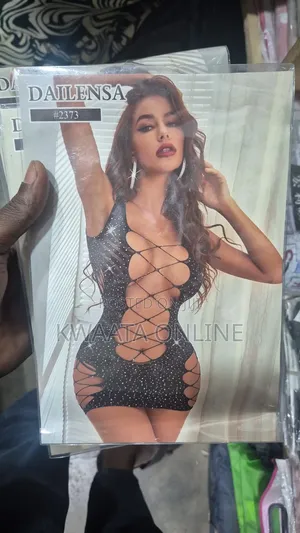 Women's Rhinestone Studded Mesh Bodycon Sexy Seductive Lingerie 9
