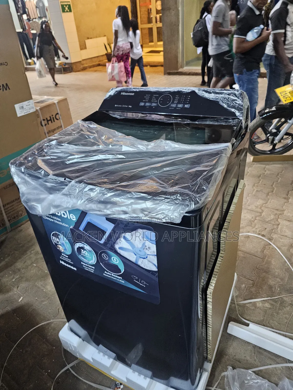 Hisense 18kg Top Loader Washing Machine 2 Years Full Warranty.