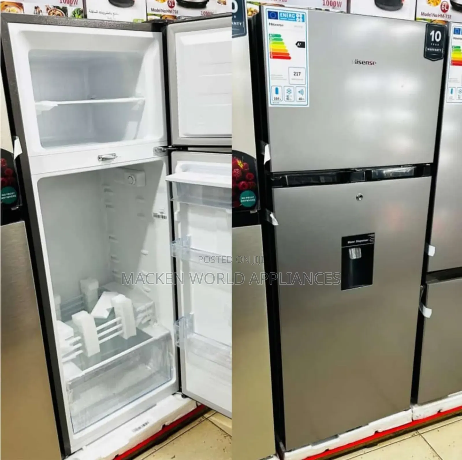 Hiense 270 L Double Door With Water Dispenser New