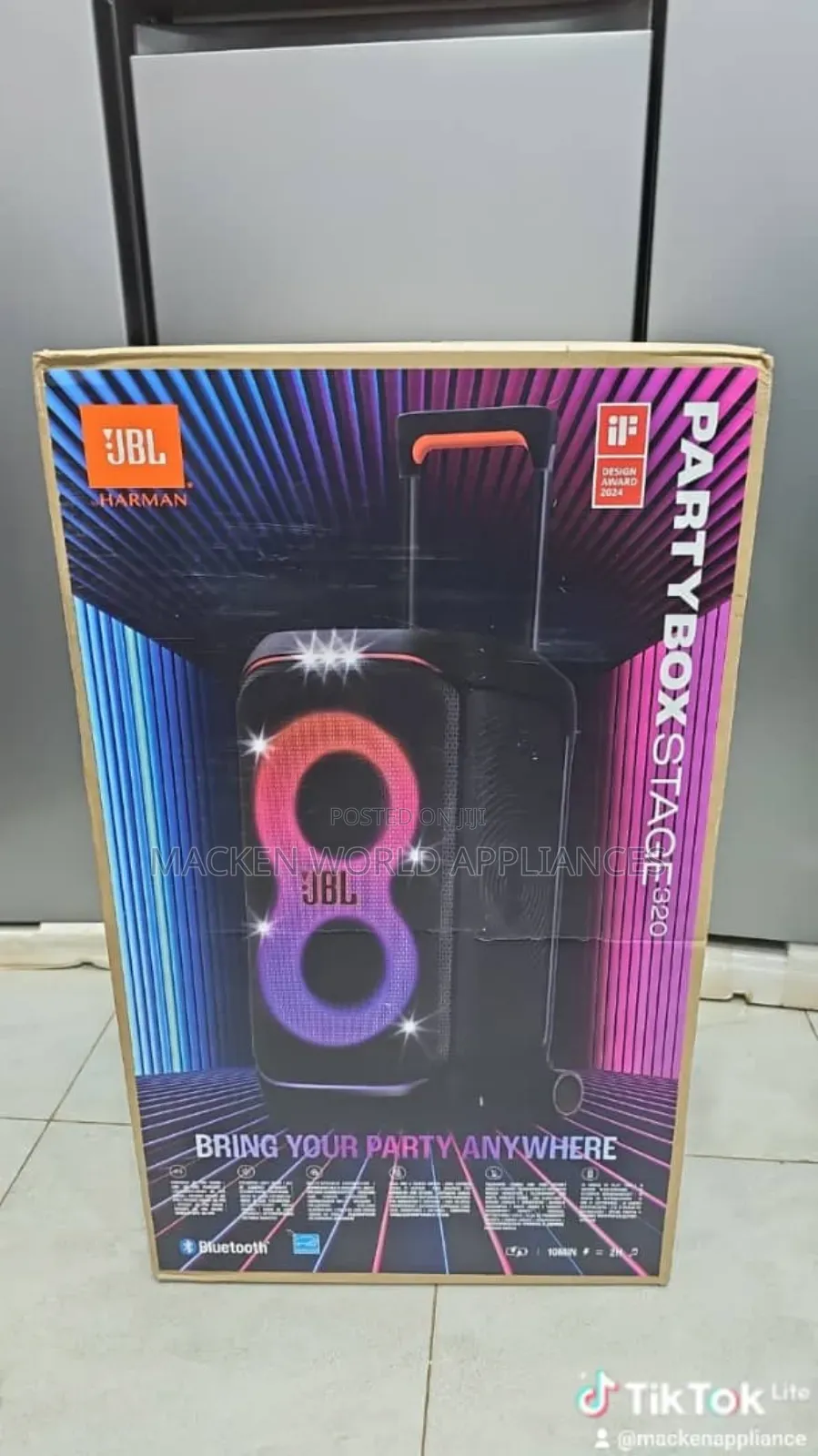 JBL Partybox Stage 320 Bluetooth Party Speaker - Black