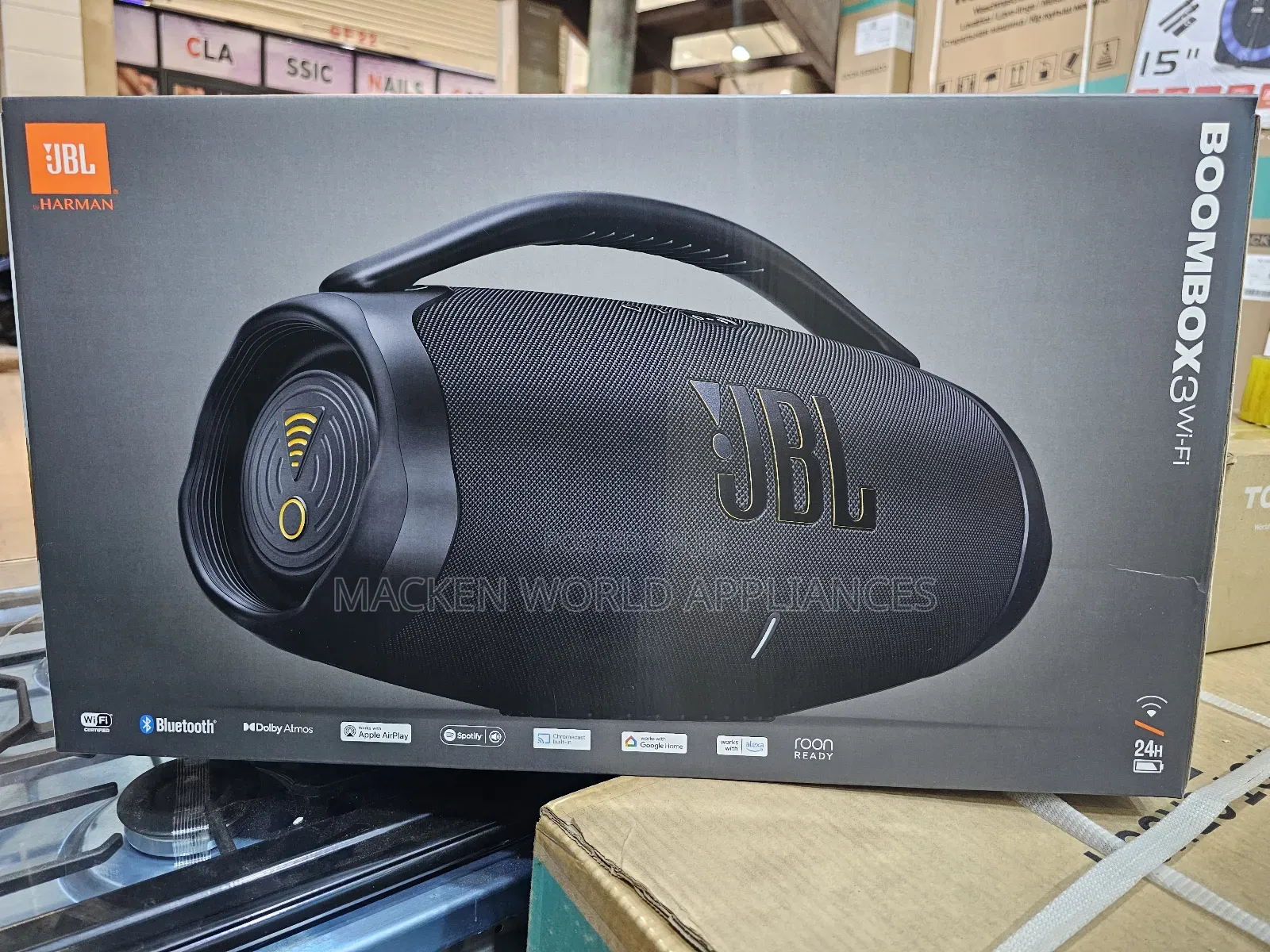 JBL Boombox 3 Wi-Fi Portable Speaker - Black