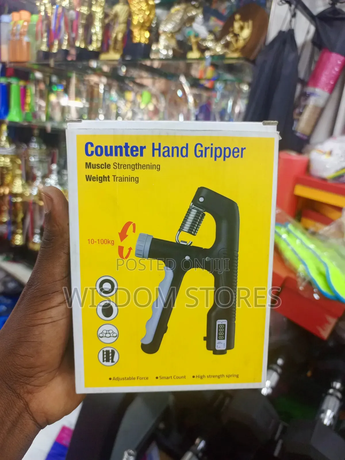 Adjustable Hand Grip Strengthener With a Built-in Digital Counter.