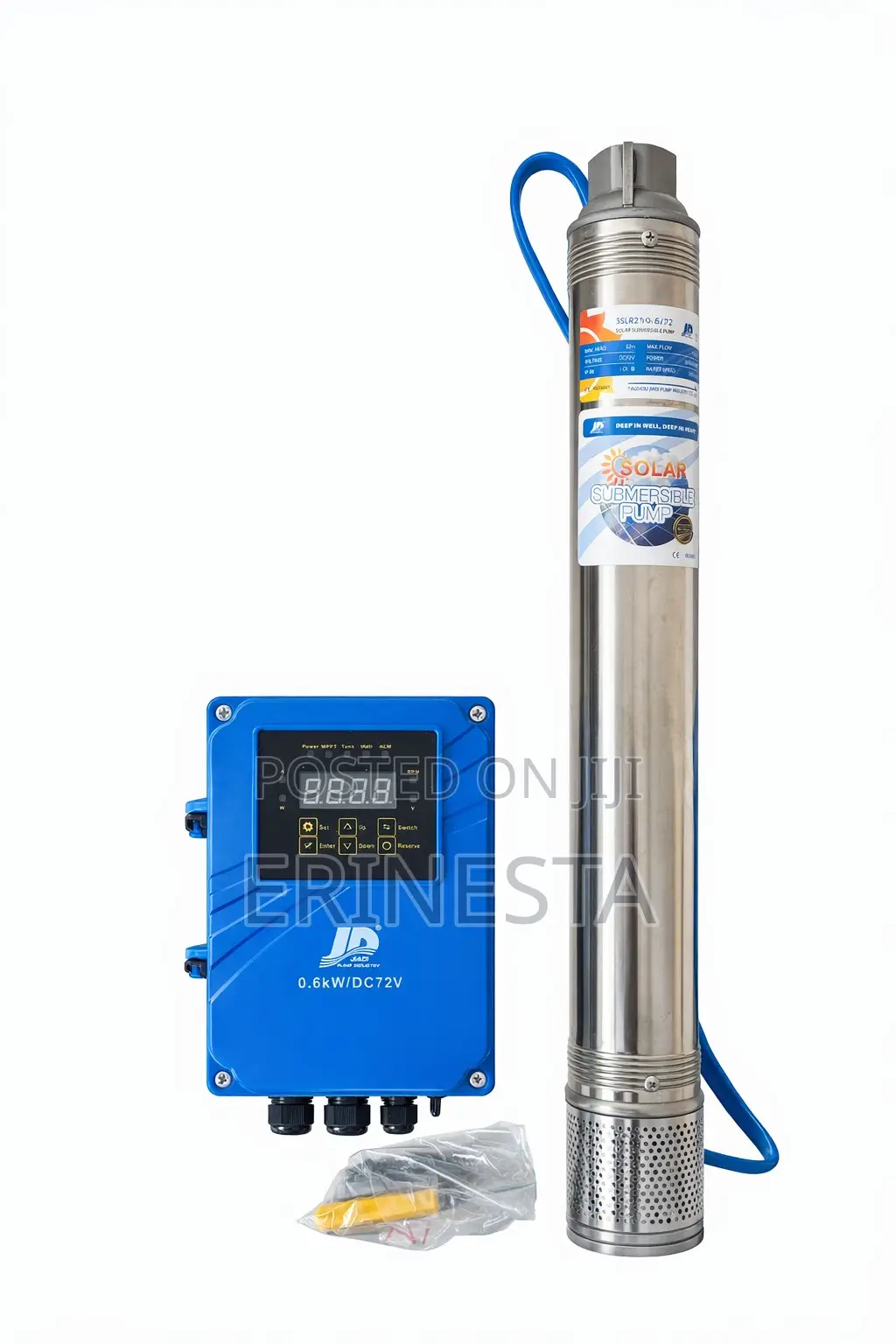 Jd 0.6 KWH Solar Water Borehole Pump 72v 52m Height + 4 300w Panel Kit