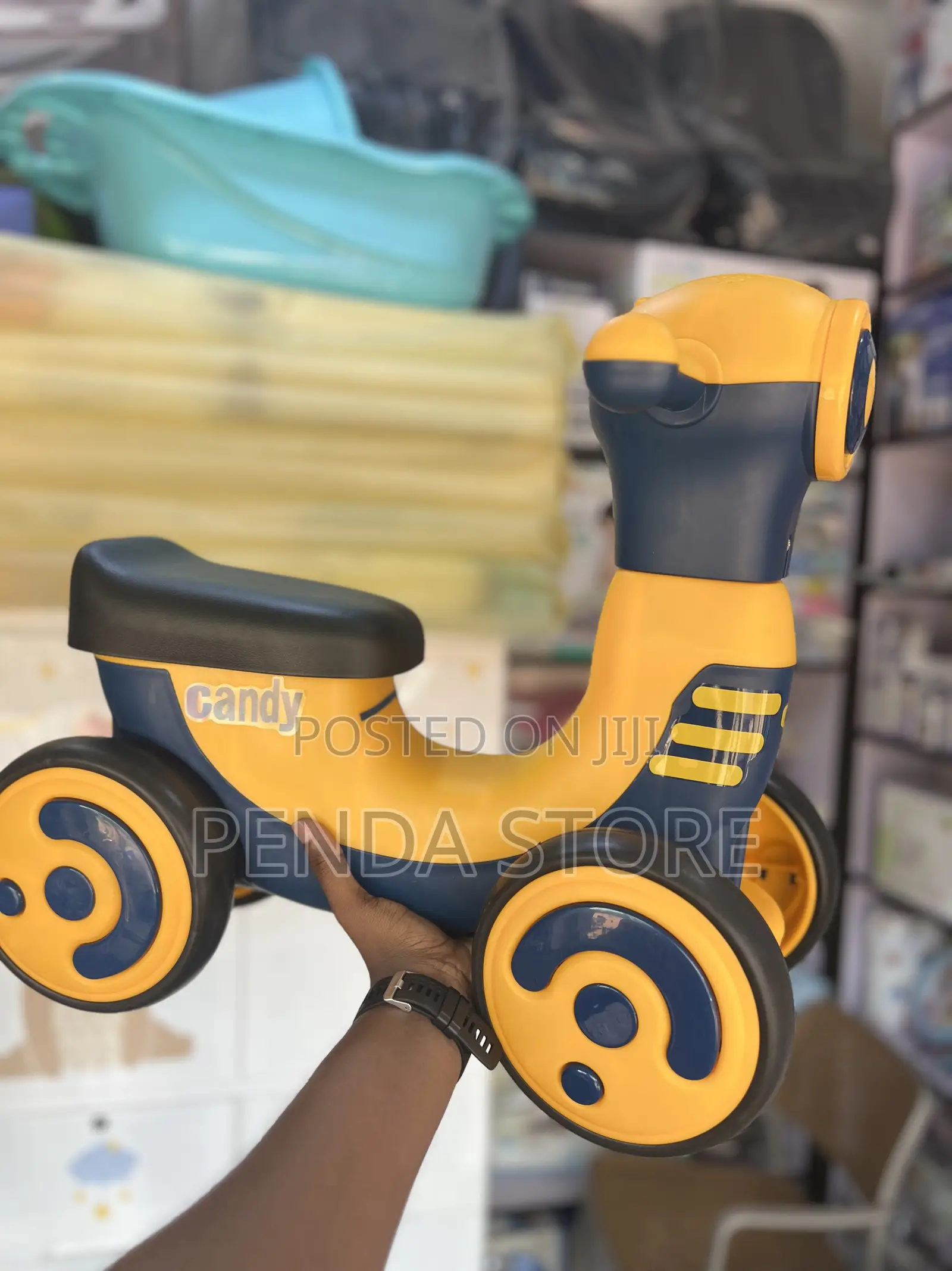 Baby 4-Wheel Balance Bike – Toddler Smooth Ride Training Toy
