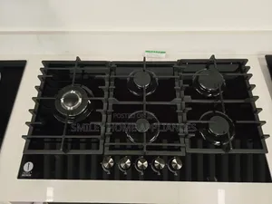 90cm*60cm Iqra 5 Gas Burner Built in Glass Hob Black Color at Discount