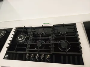 90cm*60cm Iqra 5 Gas Burner Built in Glass Hob Black Color at Discount